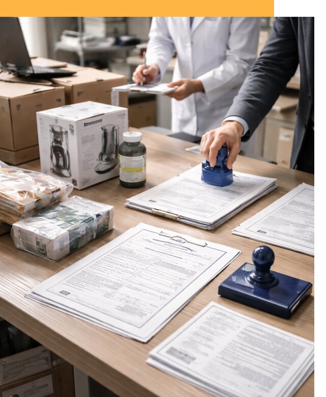 Сертификация импортных товаров от 12404 с таможенным сопровождением